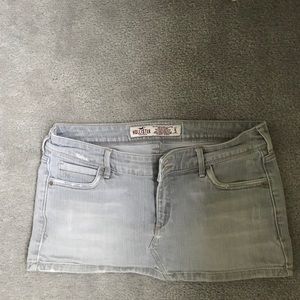 Hollister Faded Grey Jean Skirt